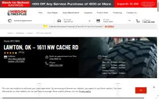 Hibdon Tires Plus of Lawton website