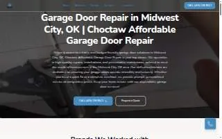 Choctaw Affordable Garage Door Repair website