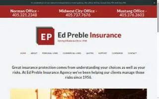 Ed Preble Insurance Agency website
