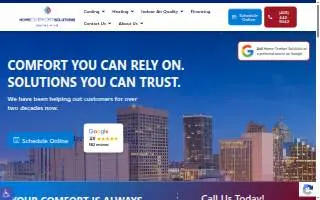 Home Comfort Solutions website