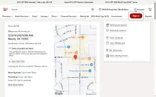 Walgreens of Moore website