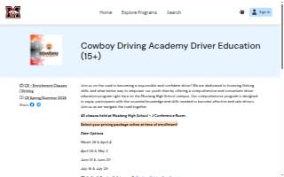 Cowboy Driving Academy at Mustang High School