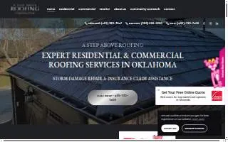 A Step Above Roofing website