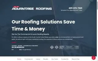 Advantage Roofing of Oklahoma City website