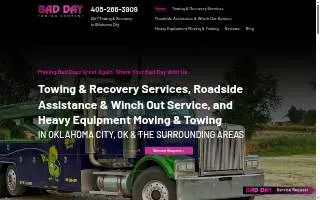 Bad Day Towing Company of Oklahoma City website