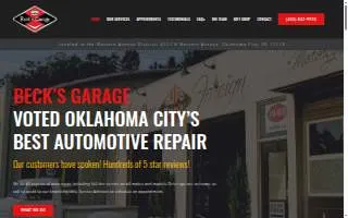 Beck's Garage website