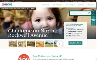 Childtime on North Rockwell Avenue website