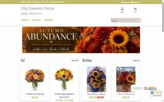 City Sweets Floral website