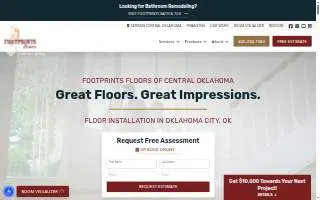 Footprints Floors of Central Oklahoma website