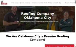 Hiner Roofing OKC website