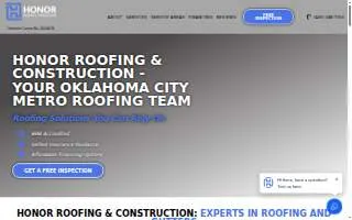 Honor Roofing & Construction website