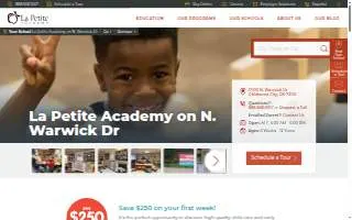 La Petite Academy on N. Warwick Dr website