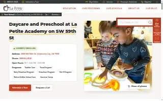 La Petite Academy on SW 59th St website