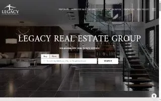 Legacy Real Estate Group - Residential Commercial Realtor website