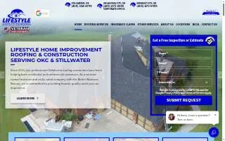 Lifestyle Home Improvement OKC, Inc. Roofing and Construction website