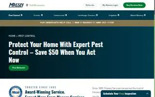 Massey Services Pest Control of Oklahoma City website