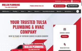 Mullin Plumbing of Oklahoma City website