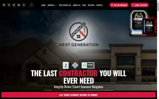Next Generation Roofing of Oklahoma City website