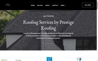Prestige Roofing General Contractors & Construction website
