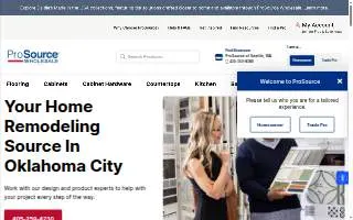 ProSource of Oklahoma City website