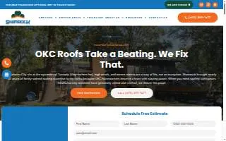 Shamrock Roofing and Construction of Oklahoma City website