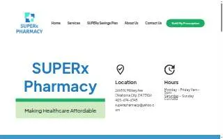 Superx Pharmacy website