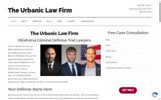 The Urbanic Law Firm of Oklahoma City website