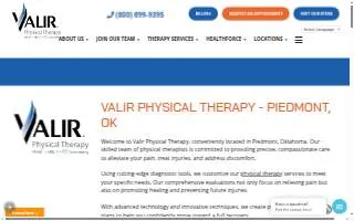 Valir Physical Therapy - Piedmont Oklahoma website