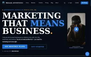 Mean Advertising website