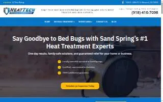 Heat Tech Bed Bug Exterminator website