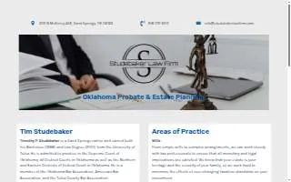 Studebaker Law Firm, P.C. Oklahoma Probate & Estate Planning website