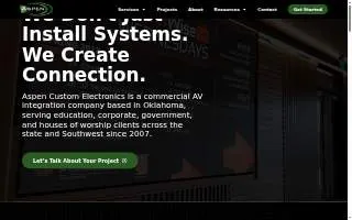Aspen Custom Electronics website