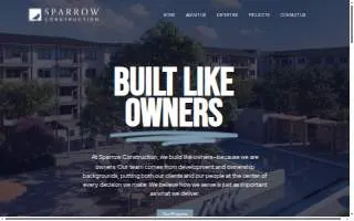 Sparrow Construction of Yukon website