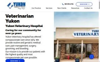 Yukon Veterinary Hospital website