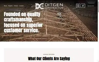 Ditgen Construction website