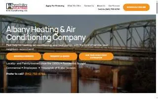 Hendrix Heating & Air Conditioning of Albany website