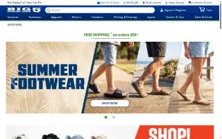 Big 5 Sporting Goods of Highland website