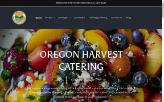 Oregon Harvest Catering of Ashland website