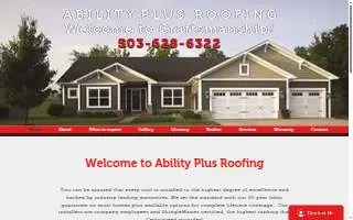 Ability Plus Roofing website