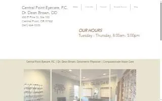 Central Point Eyecare PC, Dr. Dean Brown, O.D. website