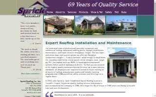 Sprick Roofing Co., Inc. website