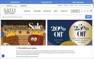 Gates Furniture & Mattress website