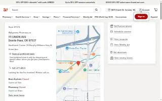 Walgreens Pharmacy of Grants Pass website