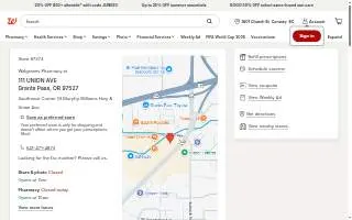 Walgreens of Grants Pass website