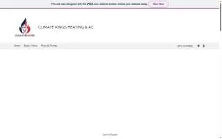 Climate Kings Heating & AC website