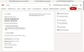 Walgreens Pharmacy of Gresham website