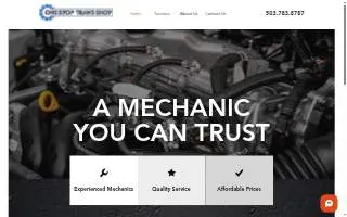 One Stop Trans Shop website