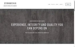 Zurbrugg Construction Co website