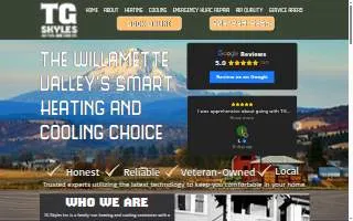 TG Skyles Heating and Cooling website