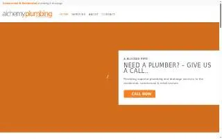 Alchemy Plumbing & Drain Cleaning of Lake Oswego website